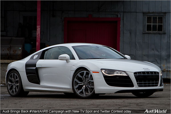 Audi Brings Back #WantAnR8 Campaign with New TV Spot and Twitter Contest Launching Today