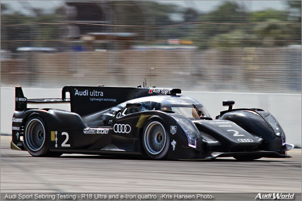 Audi Sport Sebring Testing - R18 Ultra and e-tron quattro