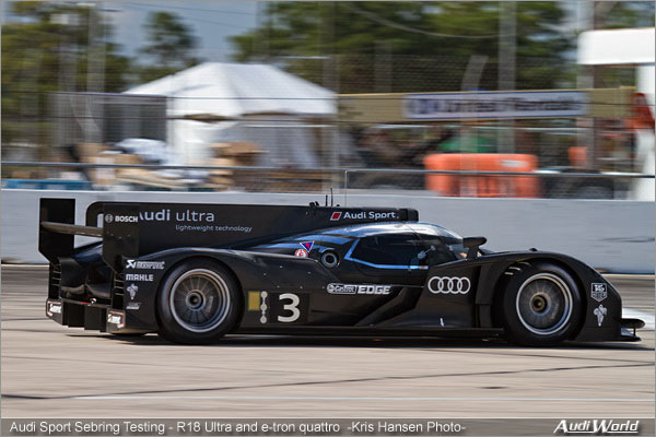 Audi Sport Sebring Testing - R18 Ultra and e-tron quattro