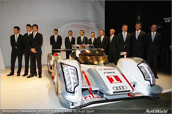 Motorsport Newsletter 08/2012: Exciting week for Audi   Sport