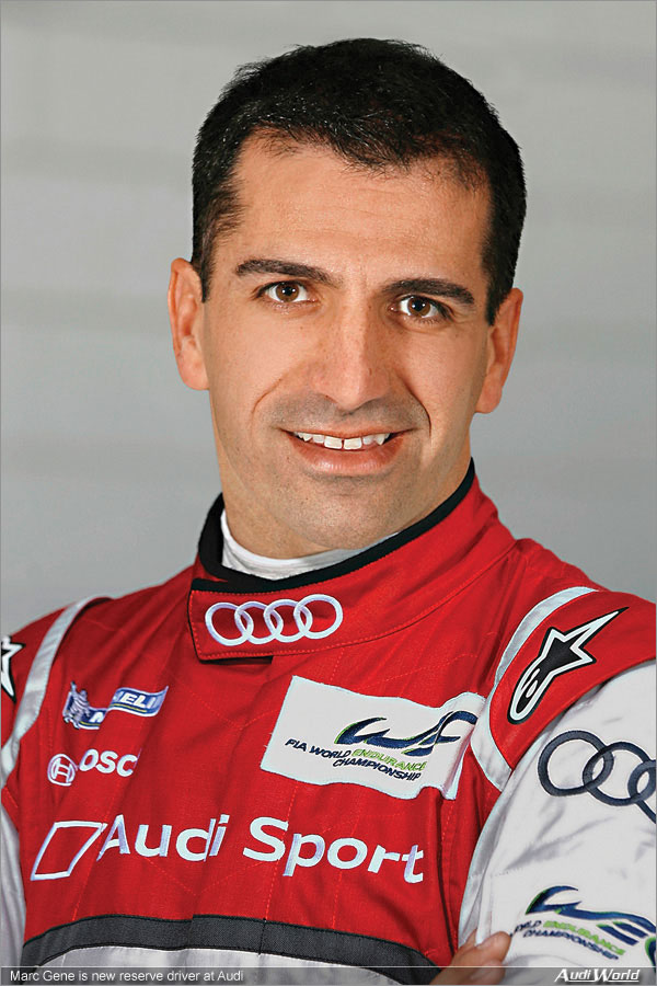 Marc Gene is new reserve driver at Audi