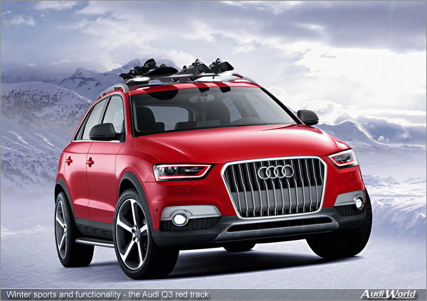 Winter sports and functionality - the Audi Q3 red track