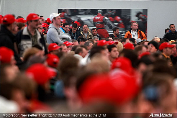 Motorsport Newsletter 17/2012: 1,100 Audi mechanics at the DTM