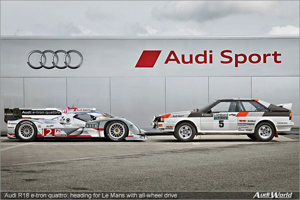 Audi R18 e-tron quattro: heading for Le Mans with all-wheel drive