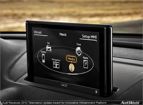 Audi Receives 2012 Telematics Update Award for Innovative Infotainment Platform
