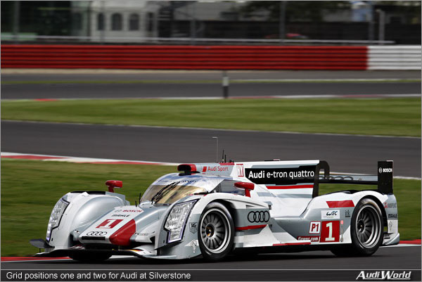 Grid positions one and two for Audi at Silverstone