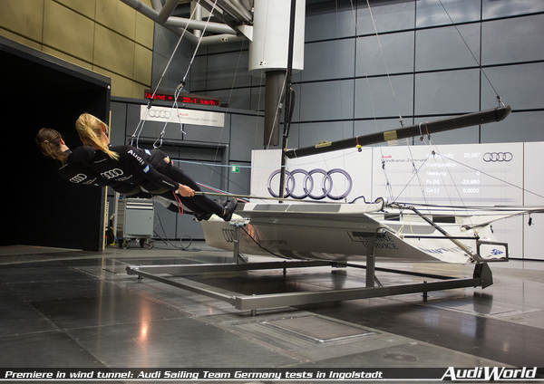 Premiere in wind tunnel: Audi Sailing Team Germany tests in Ingolstadt