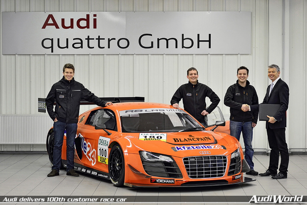 Audi delivers 100th customer race car