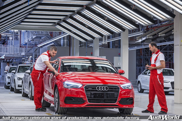 Audi Hungaria celebrates start of production in new automobile factory