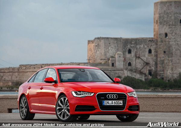 Audi announces 2014 Model Year vehicles and pricing