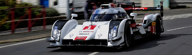 Audi unveils its R18 in the streets of Le Mans!
