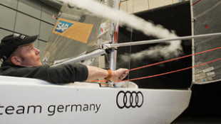 Training in the wind tunnel: Stormy times for Audi Sailing Team Germany