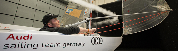 Training in the wind tunnel: Stormy times for Audi Sailing Team Germany