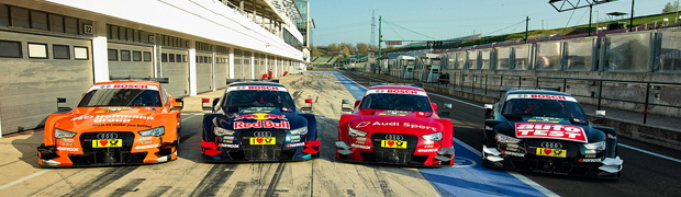 Audi drivers test RS 5 DTM at Budapest