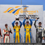 Paul Miller Racing Audi R8 LMS on podium at Laguna Seca and heartbreaking finish for Flying Lizard