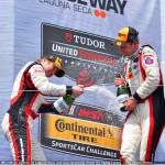 Paul Miller Racing Audi R8 LMS on podium at Laguna Seca and heartbreaking finish for Flying Lizard