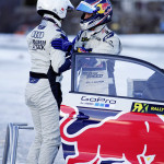 Audi driver Ekström takes Neureuther for a ride  on ice