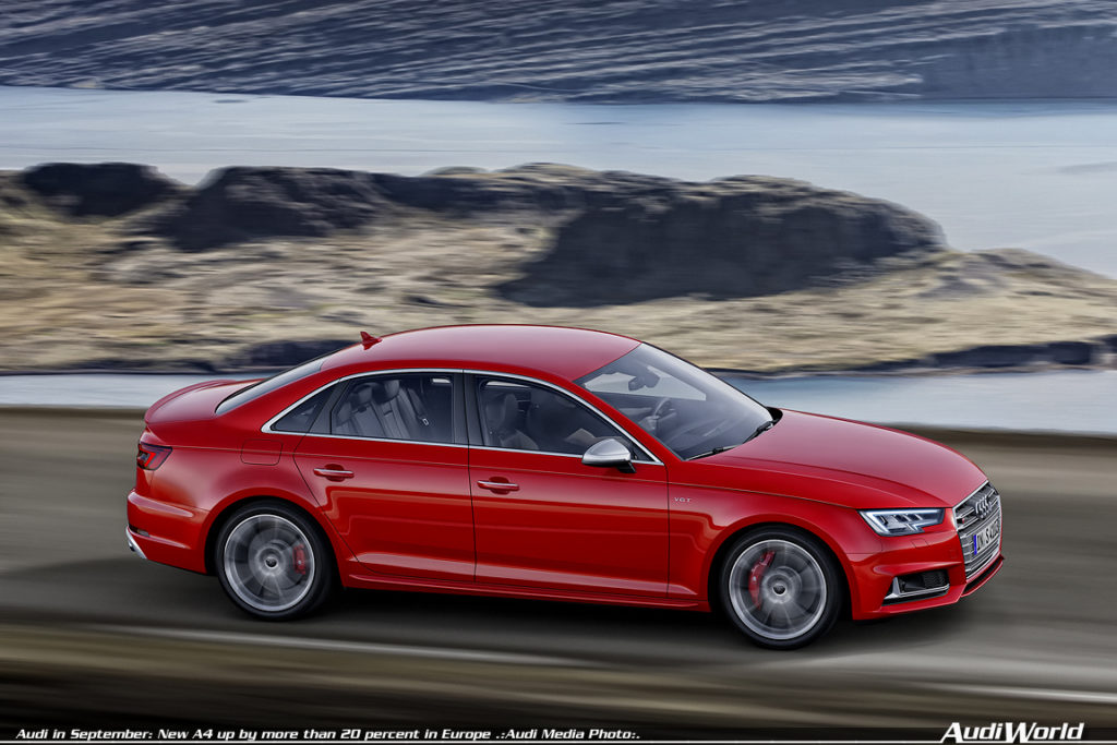 Audi in September: New A4 up by more than 20 percent in Europe