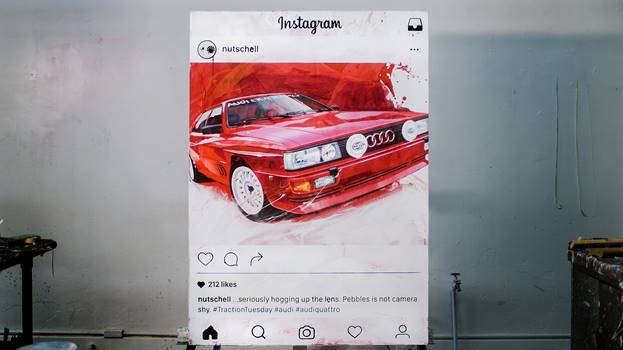 Audi creates art from instagram posts for 5 lucky fans! Fan Inspired Art