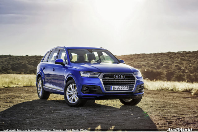 Audi again best car brand in Consumer Reports