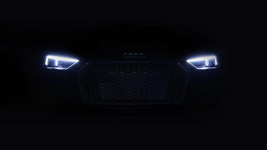 The 2018 R8 V10 plus now comes standard-equipped with LED headlights with Audi laser light