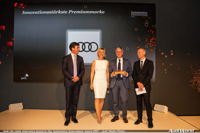 Audi the most innovative brand in the Automotive Innovations Award 2017