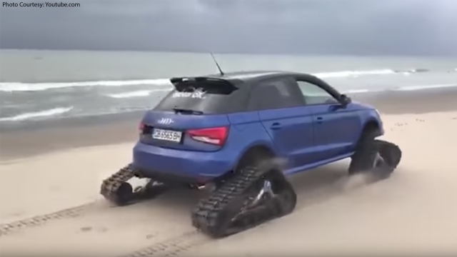 Audi S1 Hits the Road on Tank Treads