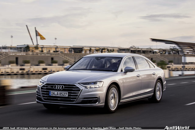 Leading all that is to come, the all-new 2019 Audi A8 brings future premium to the luxury segment at the Los Angeles Auto Show