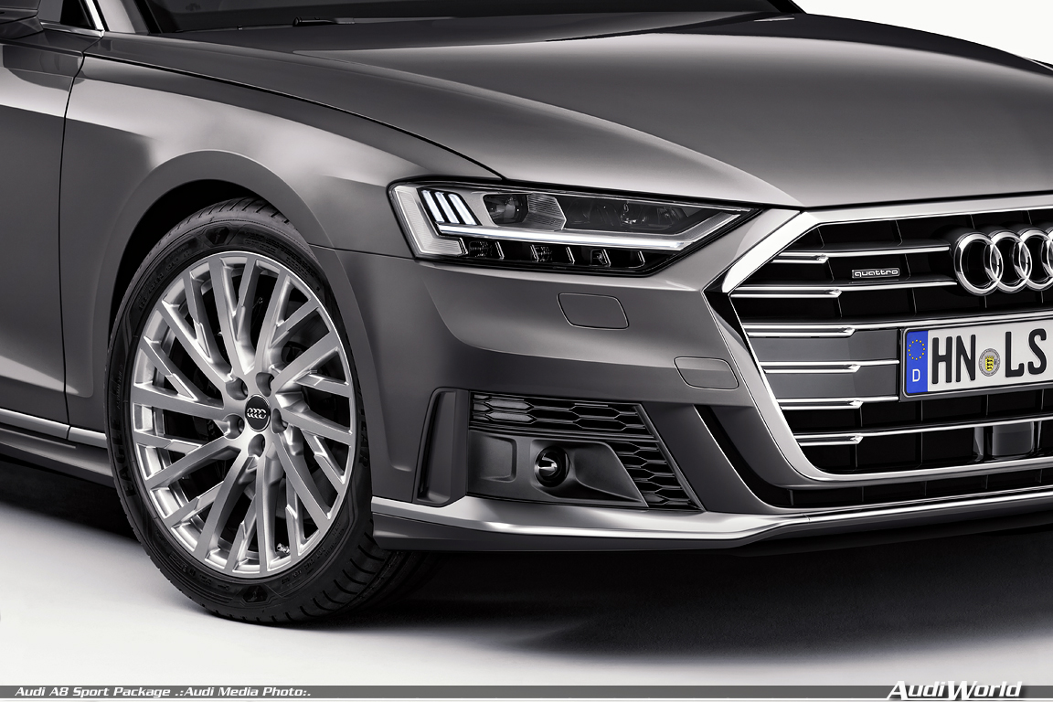 Making the Audi A8 even more dynamic:  sport exterior package and sport seats