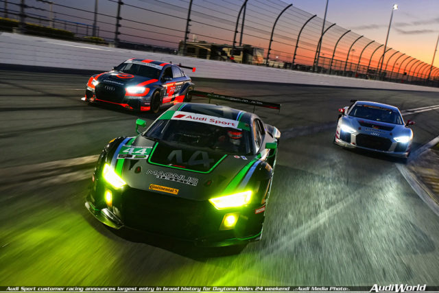 Audi Sport customer racing announces largest entry in brand history for Daytona Rolex 24 weekend