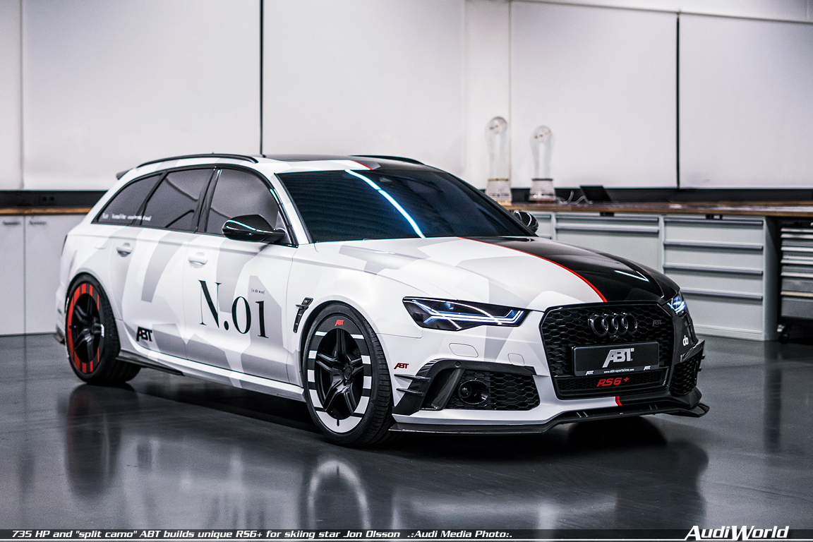735 HP and ?split camo? ? ABT builds unique RS6+ for skiing star Jon Olsson