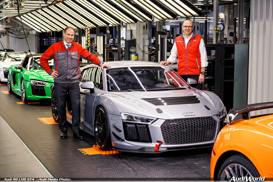 Fully integrated: 50th Audi R8 LMS GT4 produced at Böllinger Höfe