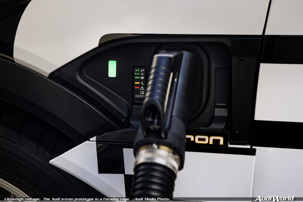 Benchmark for long-distance journeys:  the charging power of the Audi e-tron