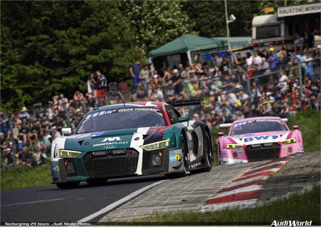 Six Audi R8 LMS GT3 in Nürburgring 24 Hours