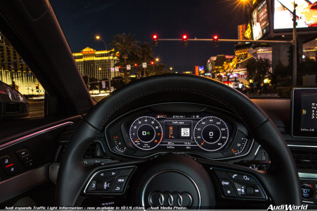 Audi expands Traffic Light Information – now available in 10 US cities