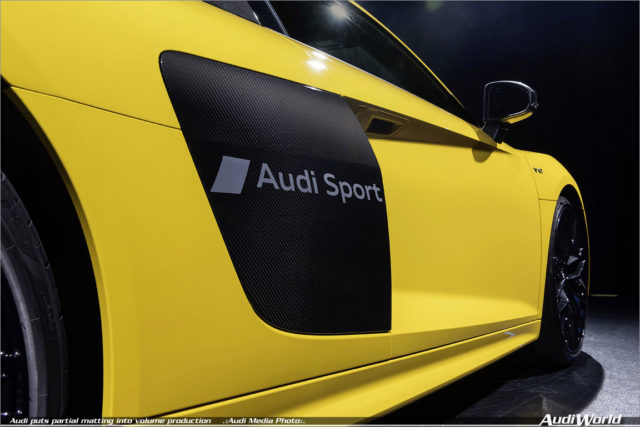 Audi puts partial matting into volume production
