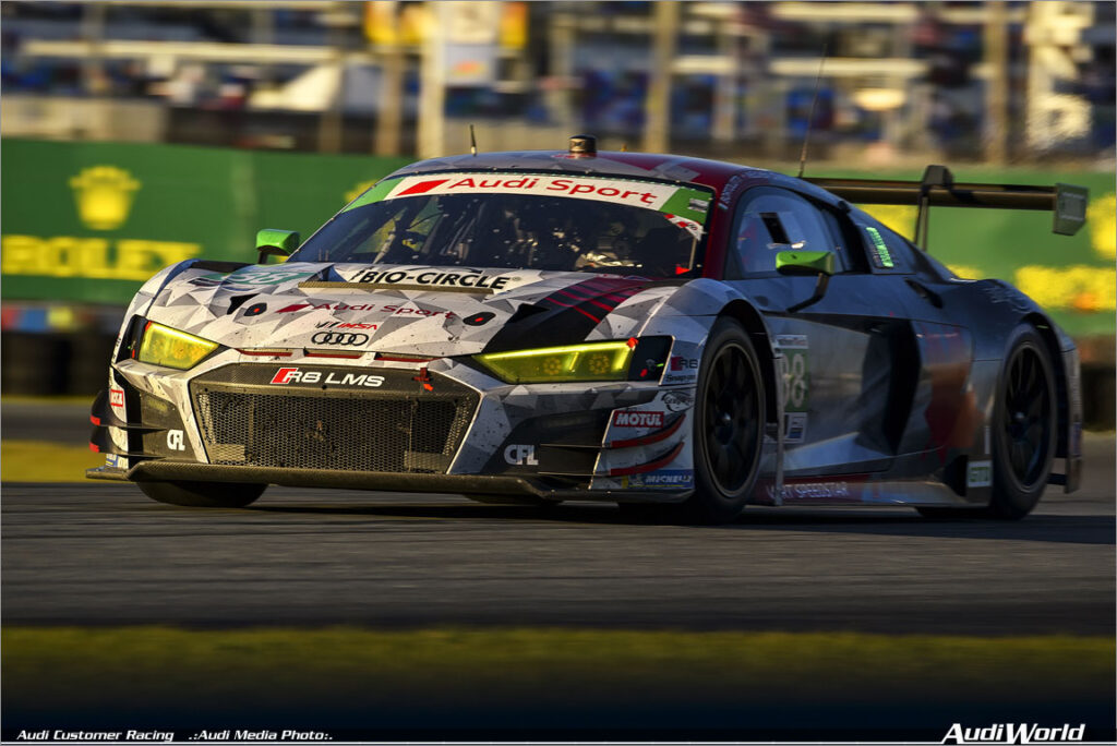 Strong weekend for Audi Sport at Daytona: the Audi R8 LMS scores third place at the 24 hours of Daytona