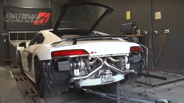 AMS Performance’s Twin-Turbo R8 Dynos at 1,225 HP