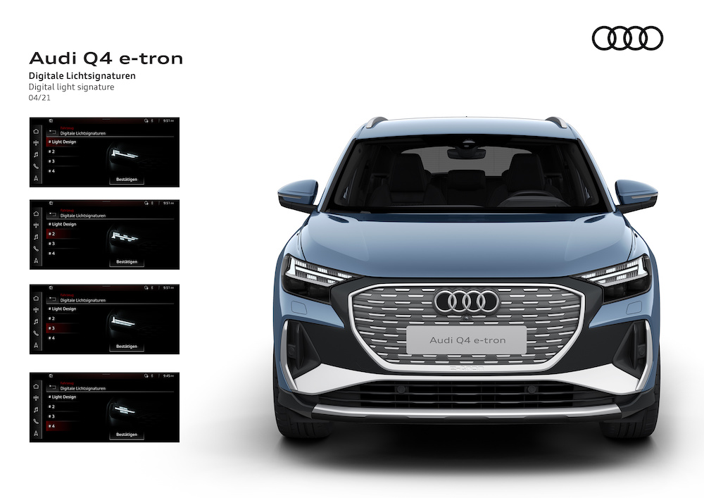 Audi Q4 e-tron Digital light signature