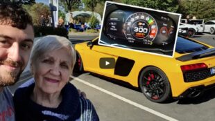 Grandma in Audi R8