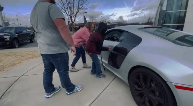 Shop Employee Borrows R8 to Surprise Blind Child at Car Meet