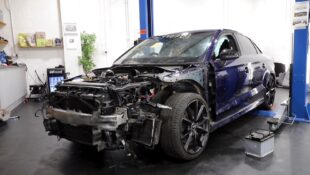wrecked Audi S3