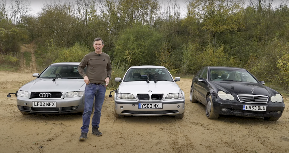 Audi A4, BMW 3-Series, Mercedes C-Class Off-Road Drag Race